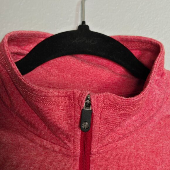 REI Co-Op Women's Medium Red Space Dye Quarter-Zip Pullover Lightweight Baselaye - Picture 4 of 8